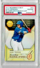 2018 Bowman's Best Alex Verdugo BB America 2017 Dean's List PSA 10