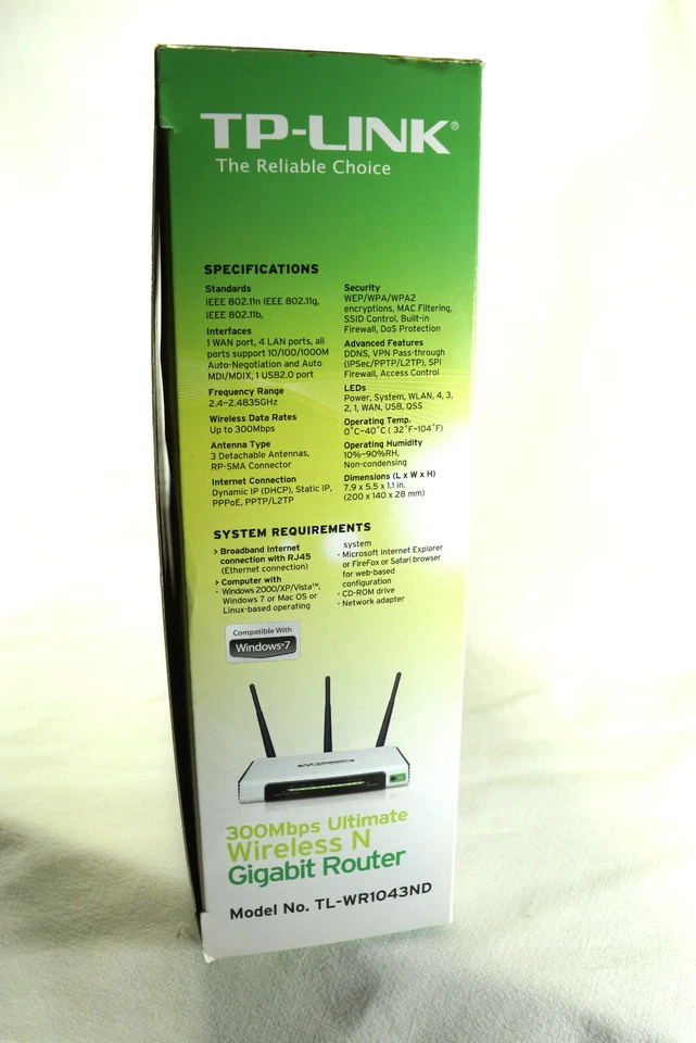 1x TP-Link TL-WR1043ND Ver.1.8, 300Mbps Wireless-N-Gigabit-Router, Zustand sehr - Bild 4 von 4