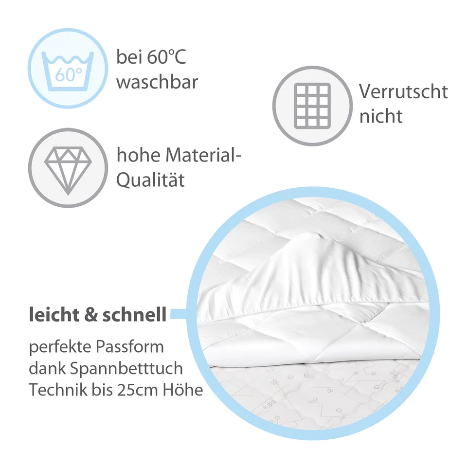 Mattress Topper Padded Mattress Topper Mattress Topper Mattress Protector - Image 3 of 4