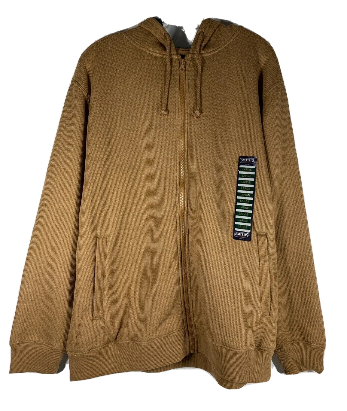 Smiths Workwear Mens Large Sherpa Bonded Thermal Knit Hooded Zip Work Jacket