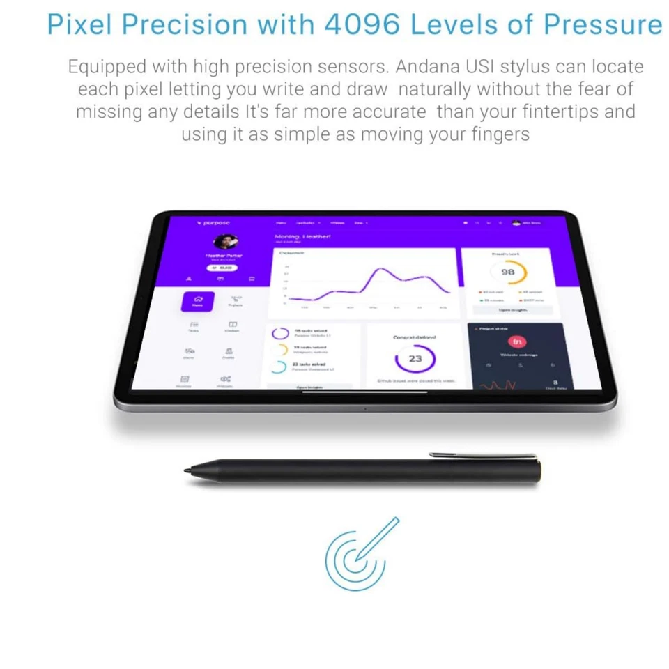 Andana Active Tablet Stylus Pen for Microsoft Surface & some Dell, HP, ASUS - Image 2 of 4