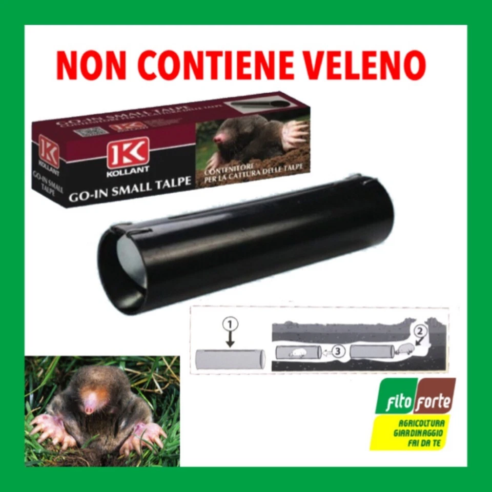 TRAPPOLA PER TALPE CATTURA TALPA KOLLANT SENZA VELENI GO IN SMALL TUBO TOPI