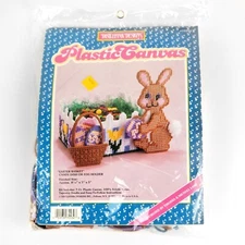 Distlefink Designs Cross Stitch Kit 75534 Bunny Easter Basket Dish Vintage USA