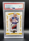 2008 Leaf Rookies And Stars Gold Tom Brady Game Used Worn 4 Color Patch PSA 8