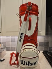 Red  White Dale Douglas Wilson Staff Professional Only Golf Bag. Excellent