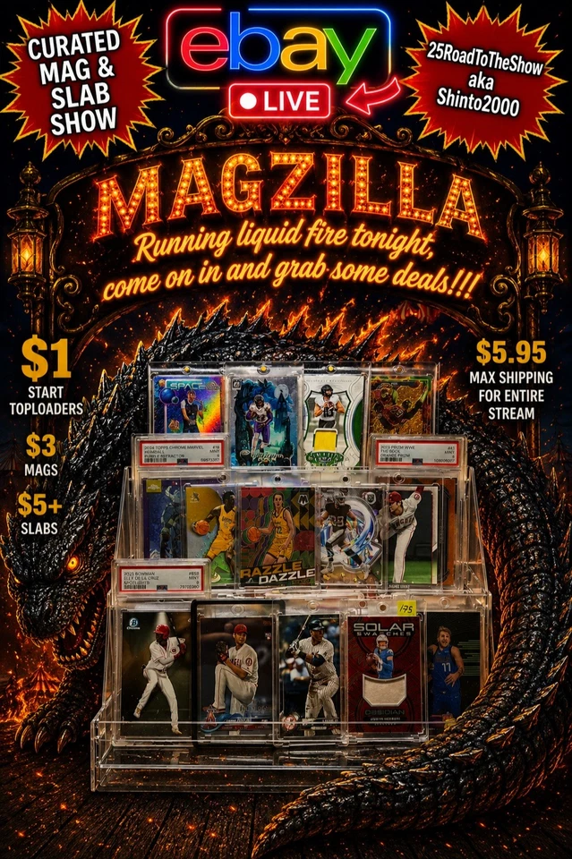 🔥CURATED MAGZILLA HEAT🔥 - $1 $3 $5 Start Singles - SUN Jun 14th