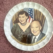 CAPOD Ceramic Plate 1957 President Dwight D. Eisenhower Mamie Eisenhower