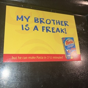 Ragu Postcard Sibling Heated Rivalry My Brother Is A Freak Supercards Vintage