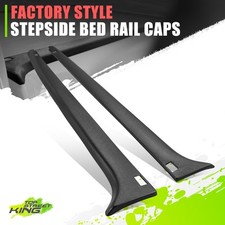 Stepside Bed Rail Caps For Silverado Sierra 1500 99-05 Textured Gloss Black Lr