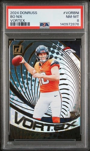 2024 PANINI DONRUSS VORTEX #VORBNI BO NIX ROOKIE RC PSA 8