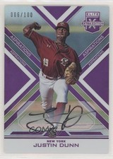 2016 Panini Elite Extra Edition Aspirations Purple /100 Justin Dunn #19 Auto 2r7