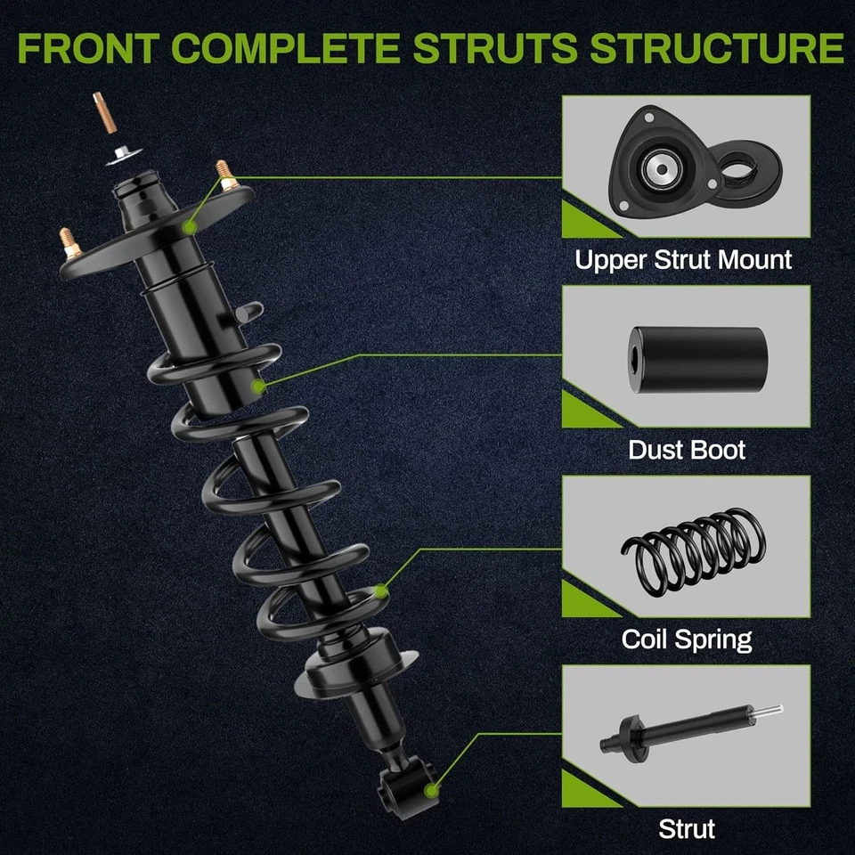 Rear Coil Spring Shock Kit for 2001-2005 Honda Civic Alloy Steel Foto 3 de 4