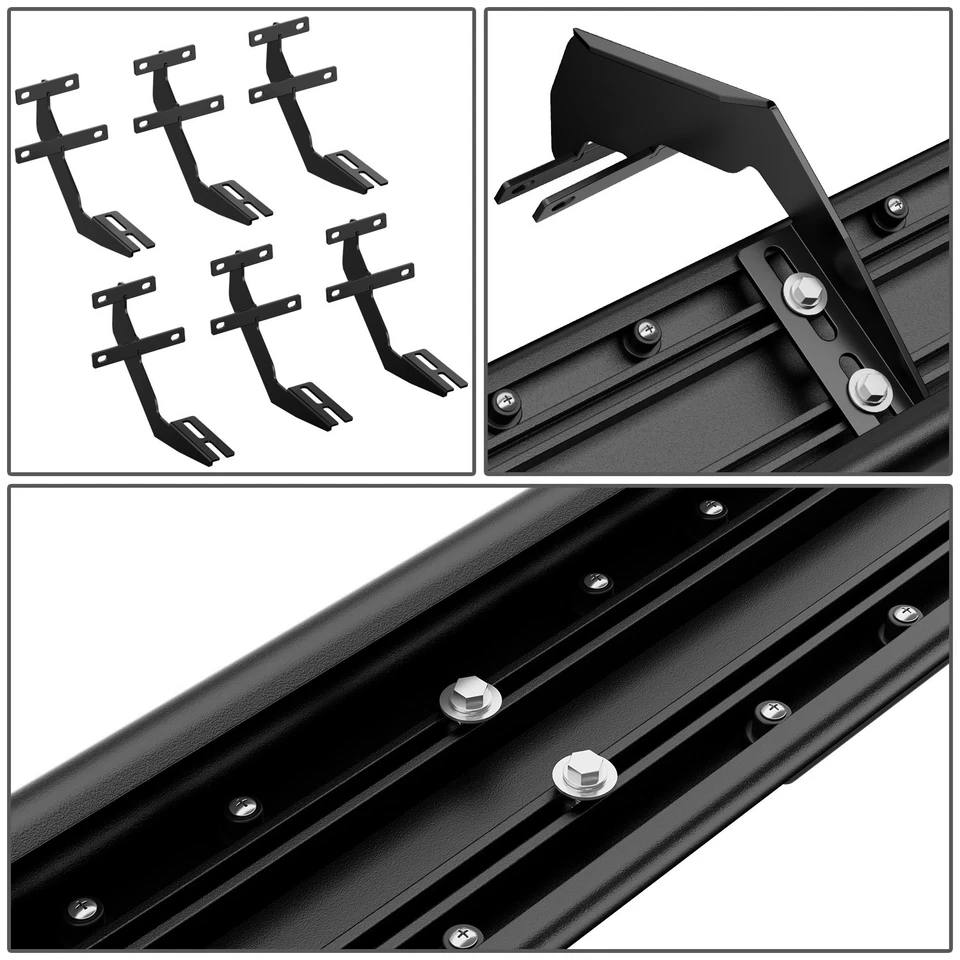 For 15-24 Ford F150-F450 Super Crew Cab 6" Flat Side Step Bar Running Boards - Image 4 of 4