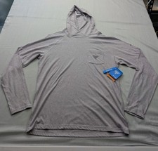 New Mens Columbia PFG Uncharted Hoodie LARGE 60 Soft Lightweight Gray Purple
