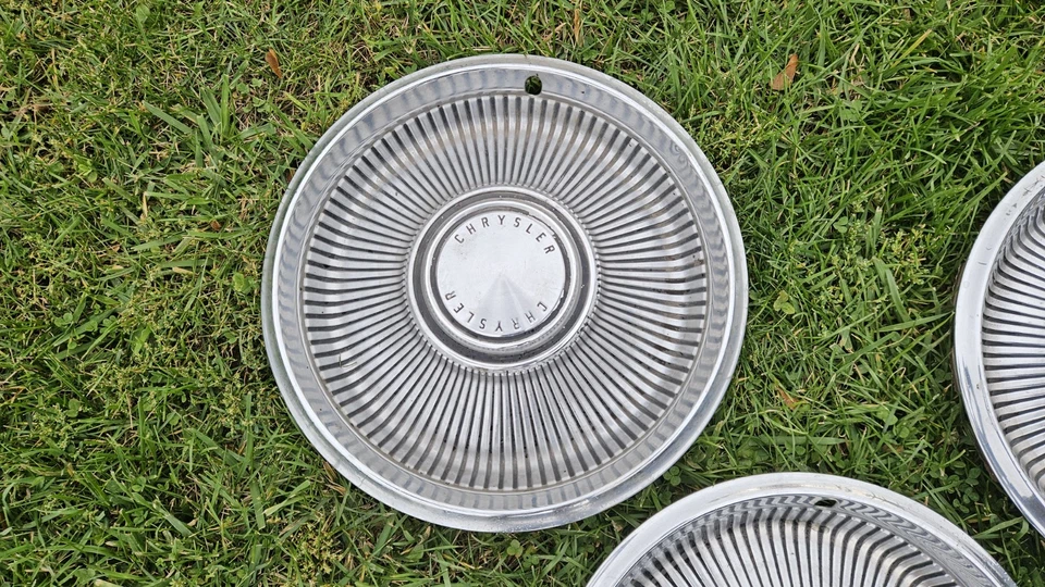 Conjunto de 5 calotas 1967 Chrysler New Yorker 14" tampas de roda 67 2823038 4 - Imagem 4 de 4