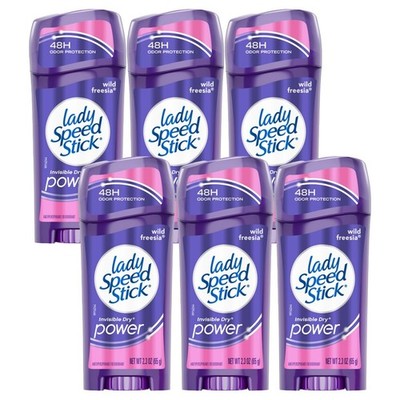 (Pack of 6) Lady Speed Stick Deodorant Invisible Dry  Wild Freesia 2.3oz (0526)