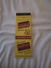 Vintage Matchcover  Dentyne Gum Long Lasting Flavor 