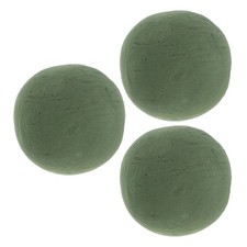 3 Pcs Green Round Flower Mud Foam Balls for Crafts Artificial Block