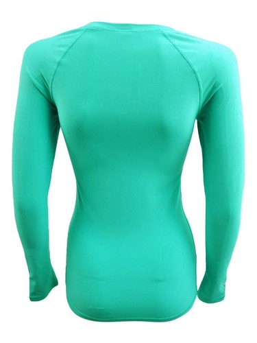 Volcom Women's Simply Seamless Raglan-Sleeve Rash-Guard Cover-Up (XS, Turquoise) - Picture 2 of 3