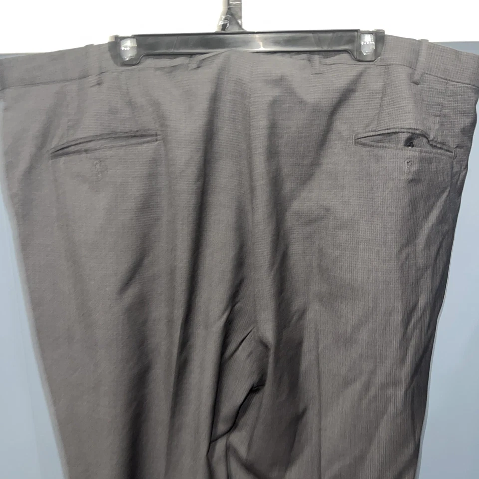 JB Britches Pants Made in Italy 100% Wool Dark Gray Flat Panel Front 44R X 35 - Image 4 of 4