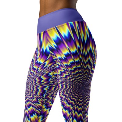 Big Bang Illusion Leggings - Moving Pattern Trippy Psychedelic Fitness Yoga Pant