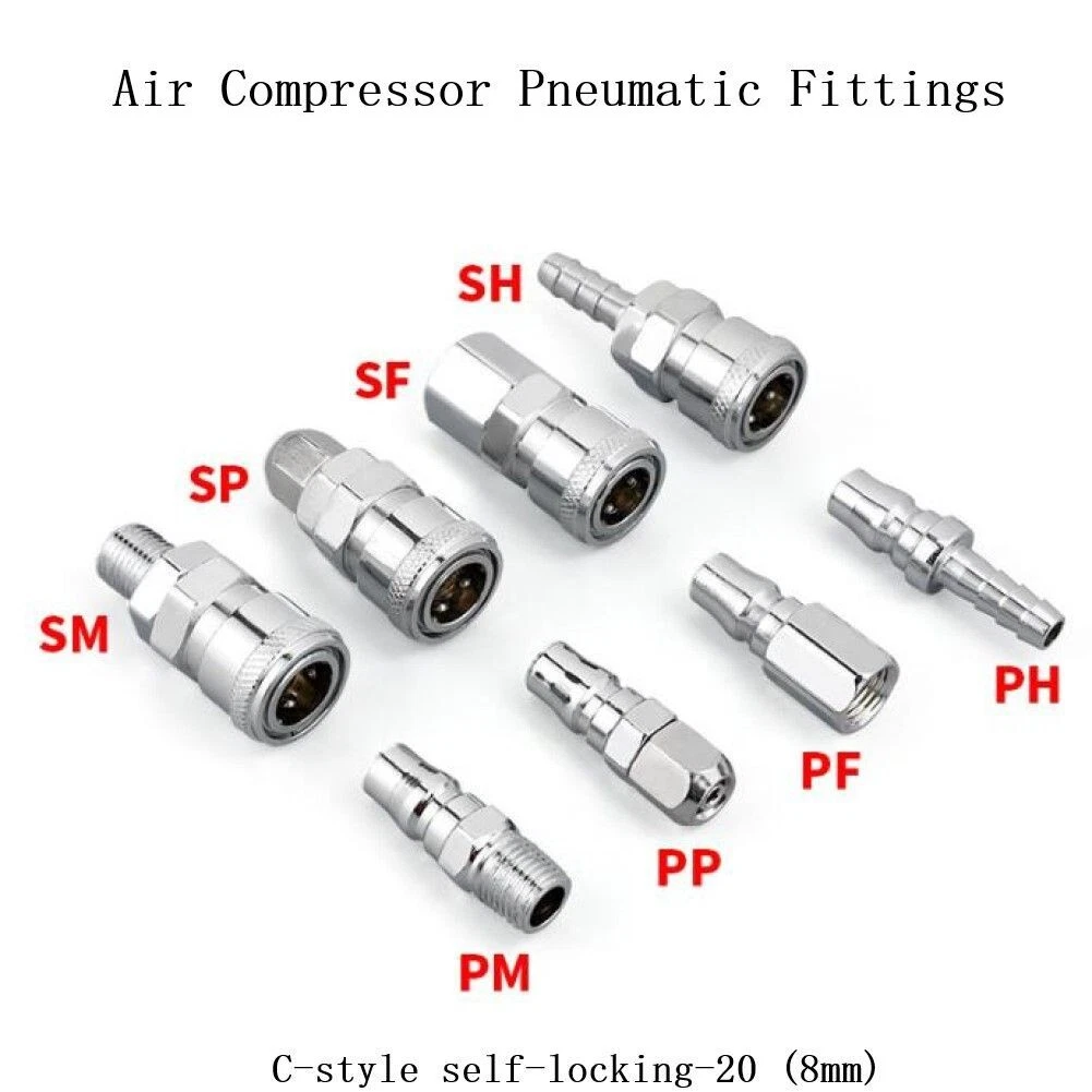 Pneumatic Fittings Air Compressor Hose Quick Coupler Plug Socket Connector New