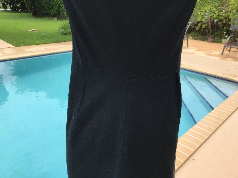 ABITO CASUAL SENZA MANICHE ELASTICIZZATO ADERENTE NERO KATE SPADE Tg 6