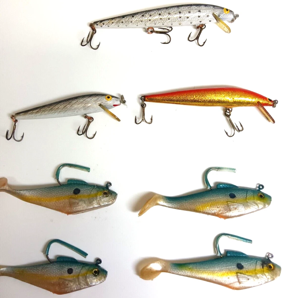 Leurre de pêche vintage Rebel Minnow Floater Crankbait F403-SW bleu 7 Leurre de pêche vintage Rebel Minnow Floater Crankbait F403-SW bleu 7