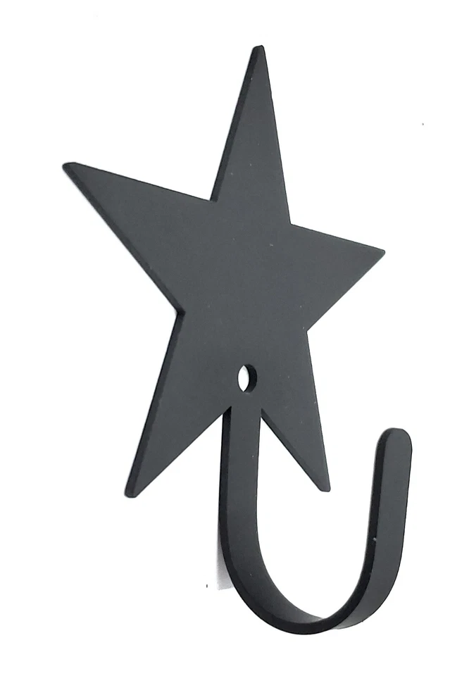 Casaco chave gancho estrela Texas design ocidental decoração para casa suporte de parede - Imagem 3 de 4