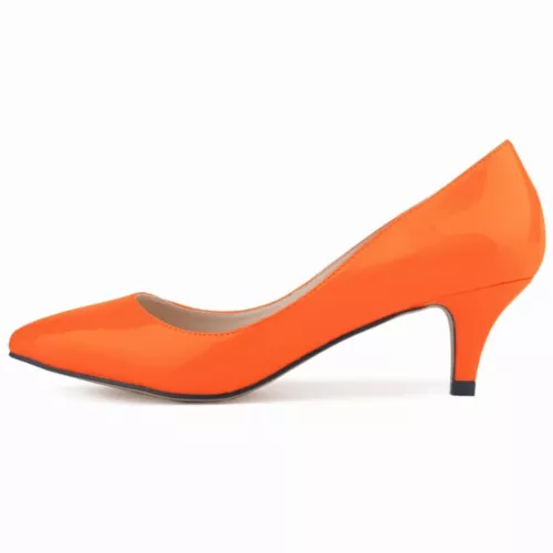 Scarpe da ufficio chic da donna tacco medio basso tacco slip on décolleté scarpe da lavoro taglia - Foto 30 di 49