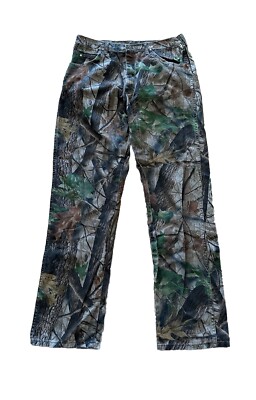 Wrangler Pro Gear Men's 36x34 Realtree Vintage Hunting Camo Denim Pants  Skater