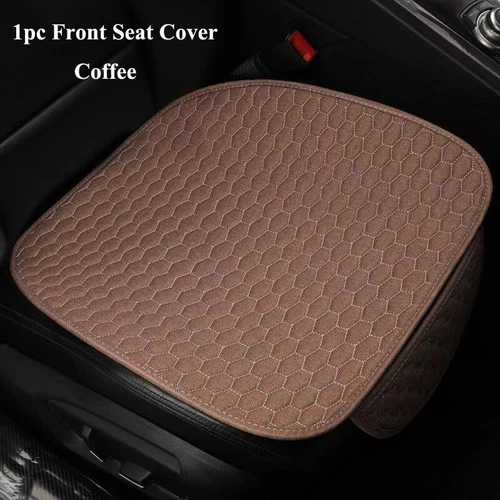 Linen Front Rear Car Seat Cover Protector Seat Back Cushion Pad Mat Fr Truck SUV - Bild 13 von 24