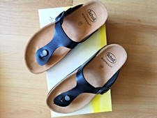 SCHOLL Bio Zehentrenner Leder Gr.37 Schwarz Neu