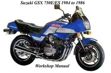 SUZUKI GSX 750E / ES 1984 to 1986 WORKSHOP MANUAL - PDF Files