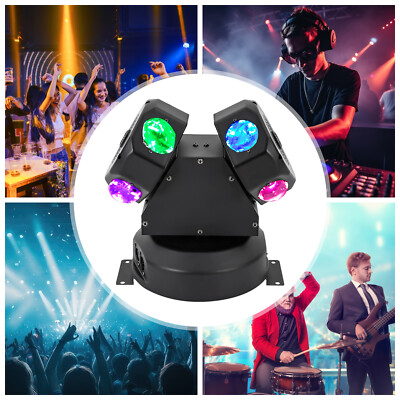 DMX RGBW 8 LED Rotating Beam Stage Light Laser Moving Head Strobe DJ Light Disco