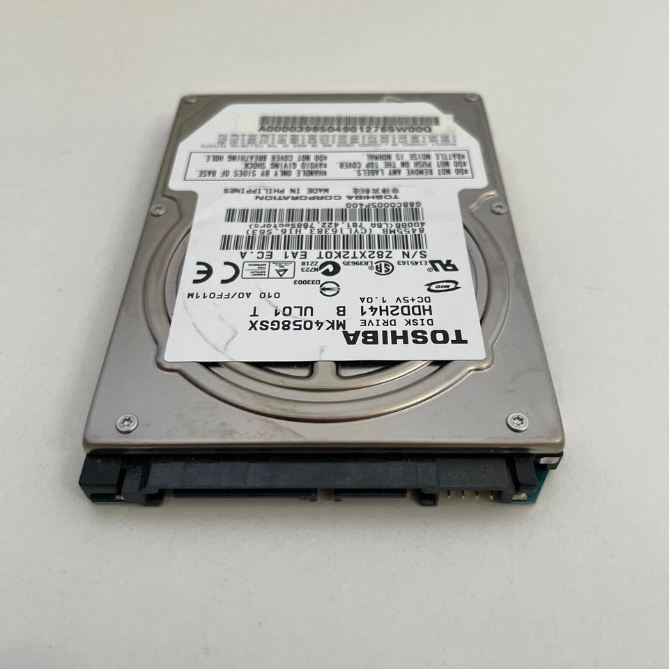 Toshiba 400GB 2.5" SATA Internal Hard Drive 3.0Gb/s 5400 RPM 8MB HDD MK4058GSX - Image 4 of 4