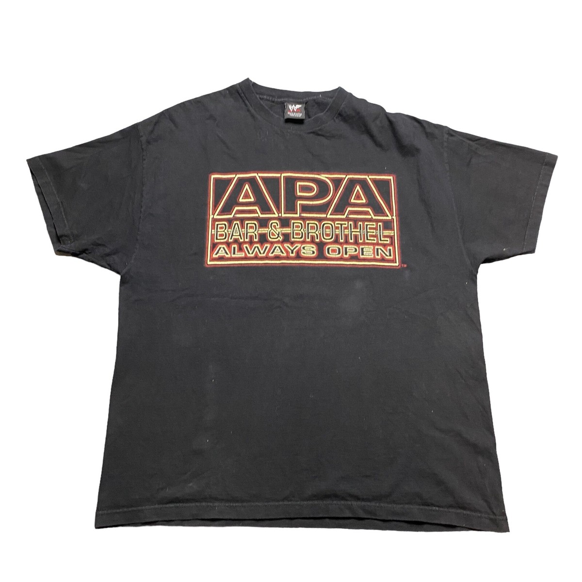 Vintage 2000's WWF APA Protection Agency Wrestling Bar & Brothel T