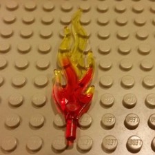 Lego NEW Set of 1/3/5/10/25 Large Trans YELLOW w/ RED Flames