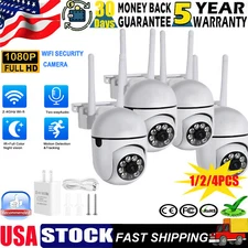 1/4-Pack Wireless WiFi Security Camera System Smart Home Night Vision 1080P 2024