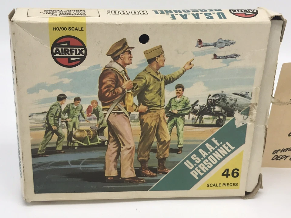 Vintage Airfix H0/00 Scale Model Kit : U.S.A.A.F. Personnel 1974 # 01748-8 - Image 4 of 4