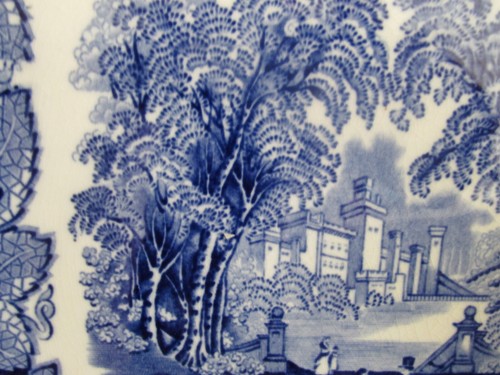 Mason's Vista England Ironstone Blue Cake Plate - Picture 3 of 9