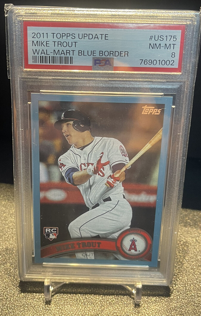2011 Topps Update Mike Trout #US175 Wal‑Mart Blue Border PSA 8 NM‑MT RC 🔥