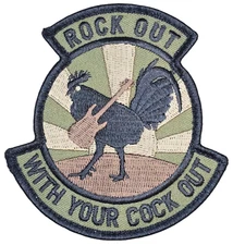 MSM ROCK OUT YOUR COCK OUT MILSPEC MONKEY TACTICAL FOREST HOOK MORALE PATCH
