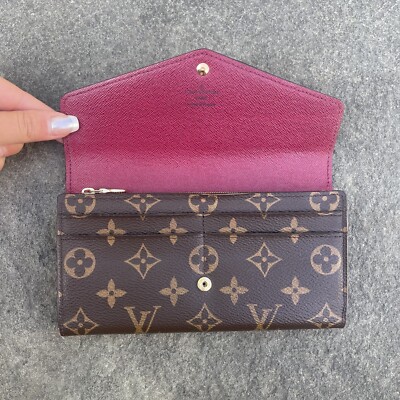 Louis Vuitton Monogram Sarah Wallet Portefeuille Cranberry