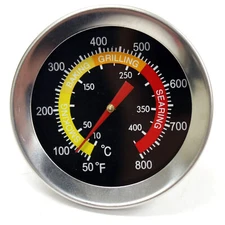 2-3/8" Temperature Thermometer Gauge | Barbecue BBQ Grill Smoker Pit Thermostat