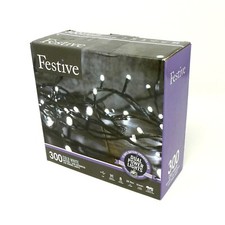 LED String Lights 300 Cold White LEDs Battery or USB Timer Indoor Outdoor