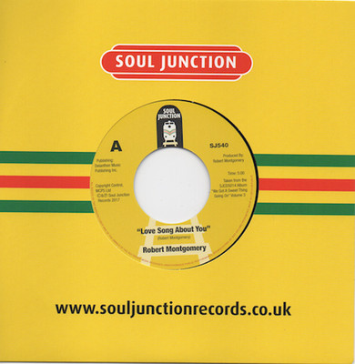 ROBERT MONTGOMERY Love Song About You -New Modern Soul 45 (Soul Junction) Listen