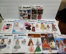 VTG Lot of 12 Simplicity Doll Clothes Patterns