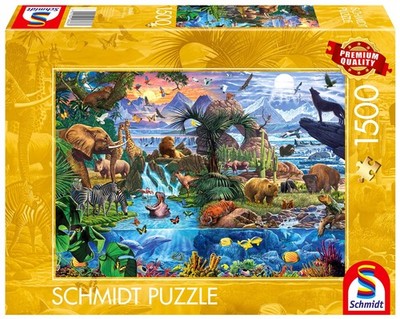 Schmidt Spiele PQ Animal World 1500 Teile Puzzle Premium Qualität