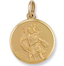 9ct Yellow Gold St Christopher Pendant Fully Hallmarked 375 Free Shipping